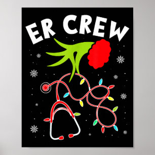 Emergency Room Christmas Er Crew Nurse Xmas Holida Poster