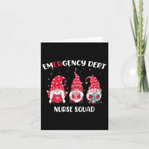 Emergency Room Department Er Christmas Gnomes Nurs Card