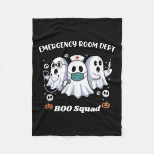 Emergency Room Department Er Dept Halloween Crew B Fleece Blanket