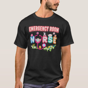 Emergency Room Nurse Bunny Easter Eggs Hunt Nursin T-Shirt