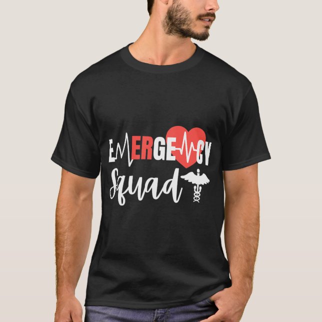 Emergency Squad ER Room Hospital For EMT Students  T-Shirt (Front)