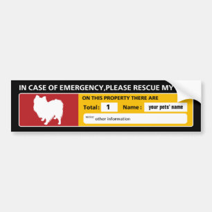 Emergency Sticker (pomeranian)