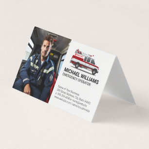 Emergency Vehicle Paramedic Worker Business Card