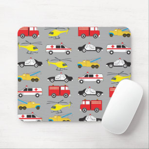 Emergency Vehicles Transportation Mouse Pad