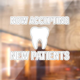 EMERGENCY WALK-INS WELCOME Dental Window Decal – T