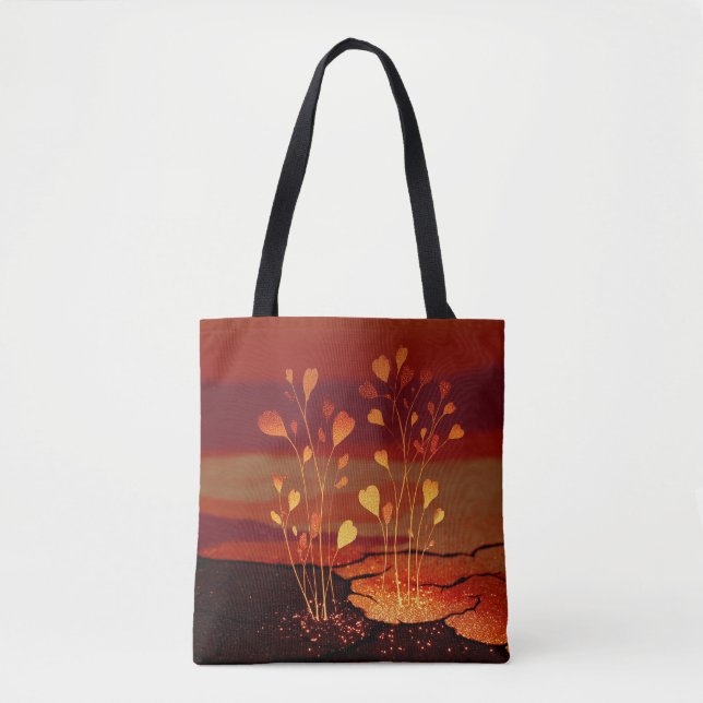 Emerging from Below - Solarpunk Tote Bag (Front)