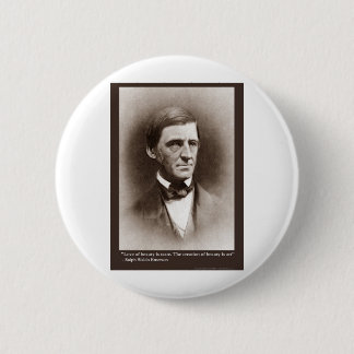 Emerson Beauty/Art Quote Gifts Tees & Collectibles 6 Cm Round Badge