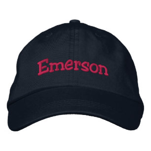 Emerson Embroidered Baseball Cap Navy Hot Pink