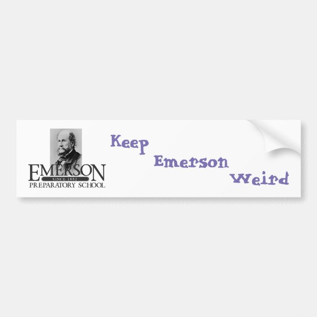 Emerson (George) Weird Bumper Sticker (Front)
