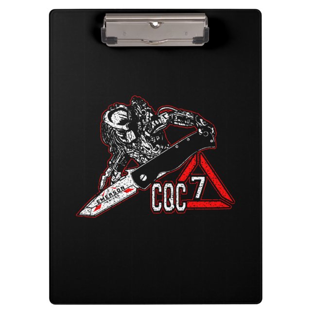 Emerson Knives CQC-7 Predator White Golf Towel Not Clipboard (Front)