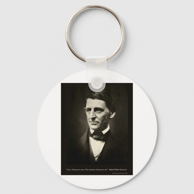 Emerson Love Of Beauty Is Taste Love Quote Gifts Key Ring (Front)