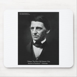 Emerson "Pace Of Nature" Wisdom Quote Gifts & Tees Mouse Pad