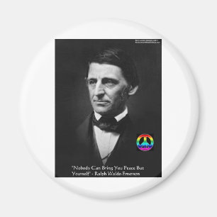 Emerson "Peace Is Within" Wisdom Quote Gifts & Tee Magnet