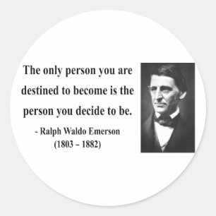 Emerson Quote 1b Classic Round Sticker