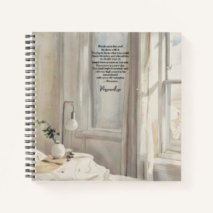 Emerson Quote Bedroom Window Decor Grey Journal