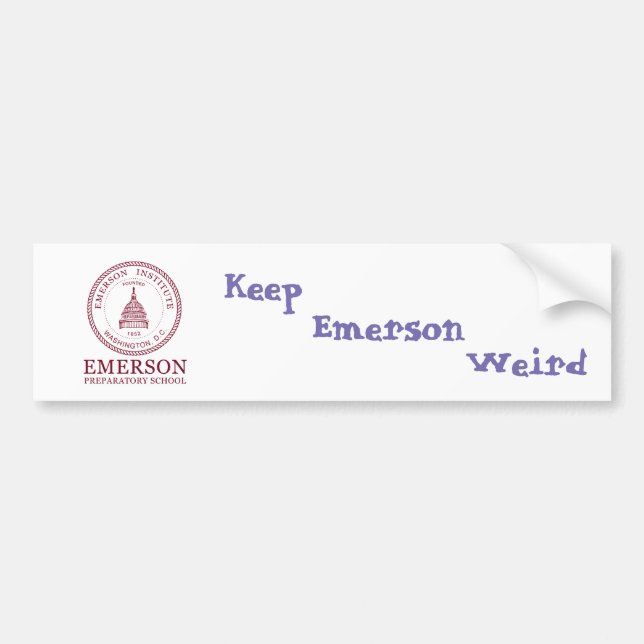 Emerson Weird Bumper Sticker (Front)