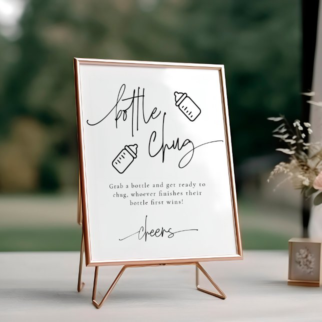 EMERY Bottle Chug Beer Baby Shower Game Poster (Creator Uploaded)