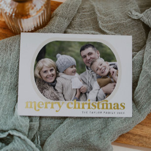 EMERY Gold Foil Photo Simple Merry Christmas