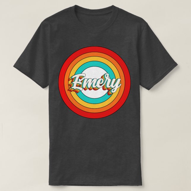 Emery Name Shirt Vintage Emery Circle (Design Front)