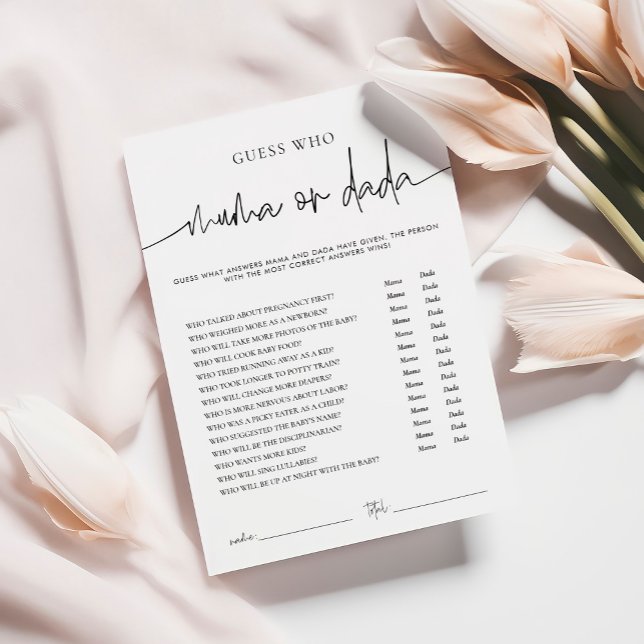 EMERY Whimsi Mama or Dada Baby Shower Game Card (Creator Uploaded)