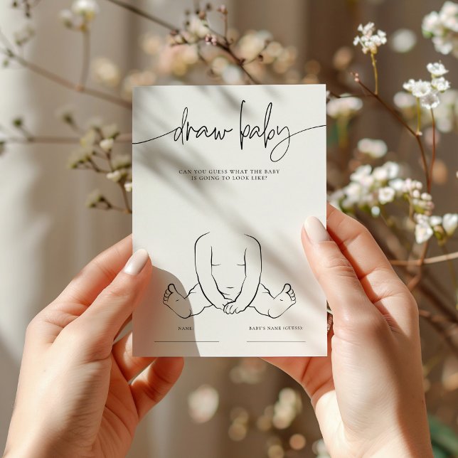 EMERY Whimsical Draw the Baby Shower Game Card (Creator Uploaded)