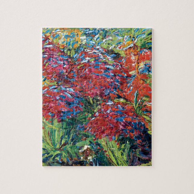 Emil Nolde Red Flowers Expressionism Fine Art Jigsaw Puzzle (Vertical)