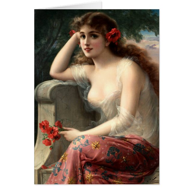 Emile Vernon Girl with a Poppy (Front)