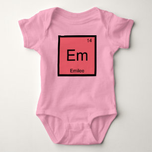 Emilee Name Chemistry Element Periodic Table Baby Bodysuit