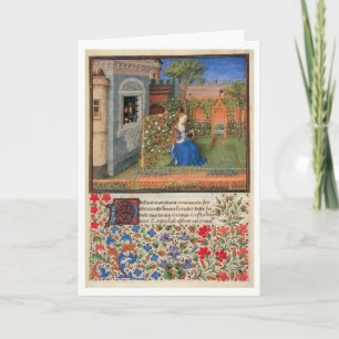 Emilia in the rosegarden card