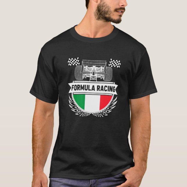 Emilia Romagna Auto Race Italy Flag Formula Racing T-Shirt (Front)