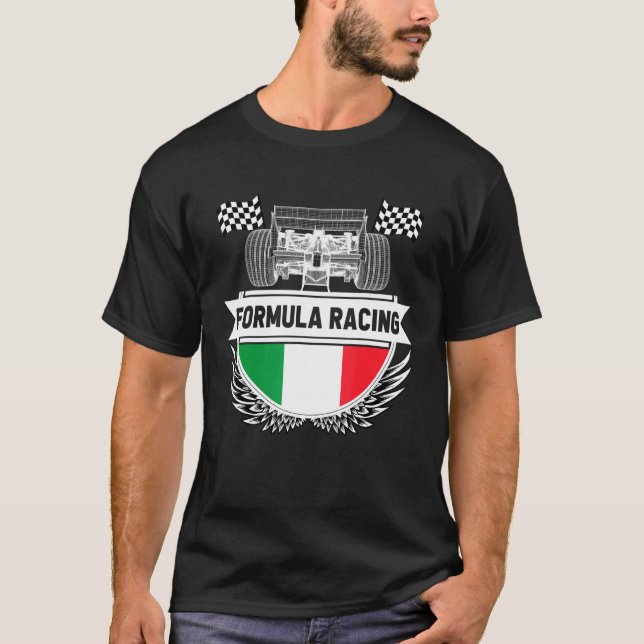 Emilia Romagna Auto Race Italy Flag Formula Racing T-Shirt (Front)