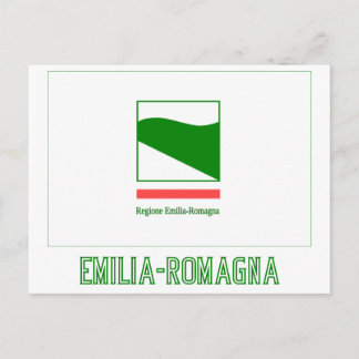 Emilia-Romagna flag with name Postcard