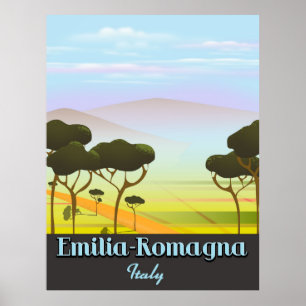 Emilia-Romagna Italy travel poster
