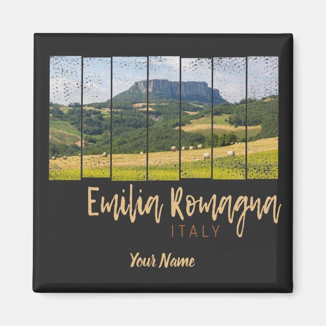 Emilia-Romagna Landscape Italy Vintage Souvenir Magnet (Front)