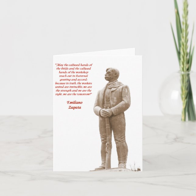Emiliano Zapata quote 2 note card (Front)