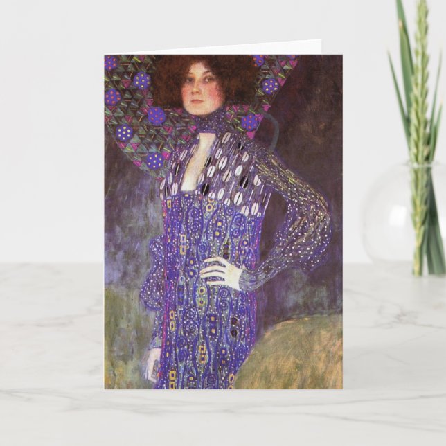 Emilie Floege by: Gustav Klimt Card (Front)