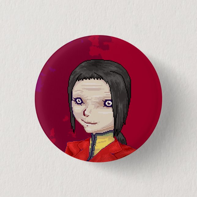 Emilie - small pin-back 3 cm round badge (Front)