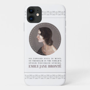 Emily Bronte Portrait and Quote - No Coward Soul Case-Mate iPhone Case
