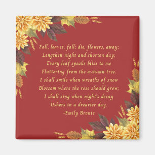 Emily Bronte's Fall Leaves Magnet