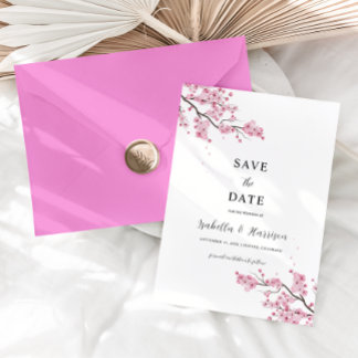EMILY Cherry blosom Save the Date Template