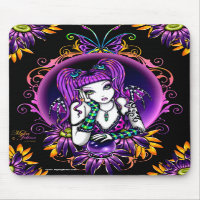 Emily Crystal Ball Flower Rainbow Fairy Mousepad