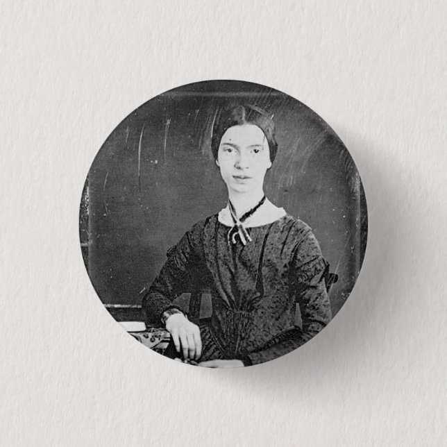Emily Dickinson Black & White Portrait 3 Cm Round Badge (Front)