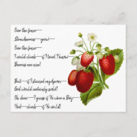 Emily Dickinson "Over the Fence" Poem Postcard