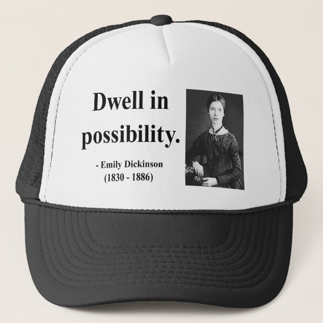 Emily Dickinson Quote 2b Trucker Hat (Front)