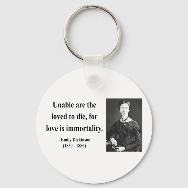 Emily Dickinson Quote 8b Key Ring (Front)