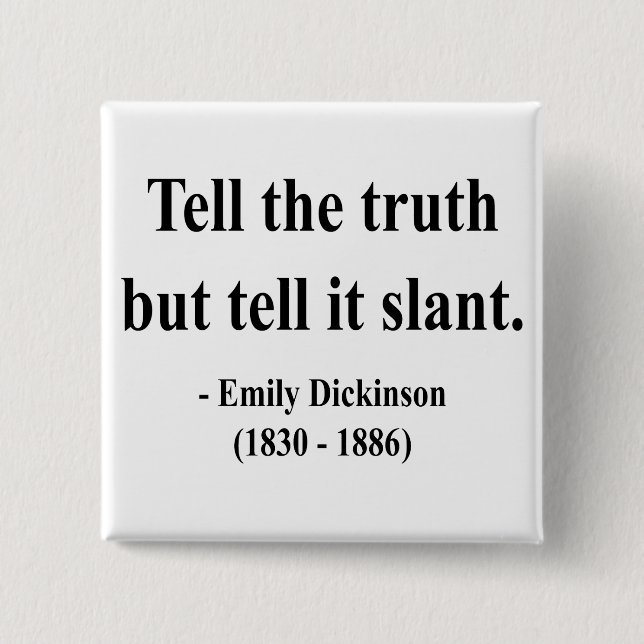Emily Dickinson Quote 9a 15 Cm Square Badge (Front)