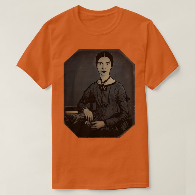 Emily Dickinson Robot Rainbow T-Shirt (Design Front)