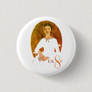 Emily Dickinson stamp  3 Cm Round Badge