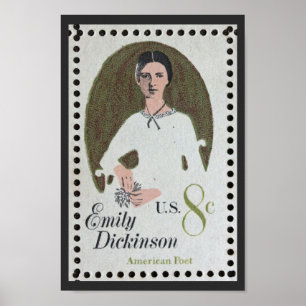 Emily Dickinson stamp Poster