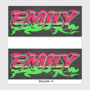Emily First Name Graffiti Sticker